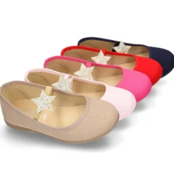 Bailarina niña en lona algodón de vestir con ESTRELLA.