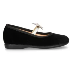 Bailarina niña en terciopelo negro de vestir con ESTRELLA.