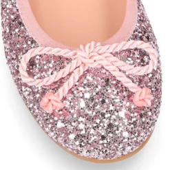 Bailarina niña GLITTER con contorno elástico y lazo .