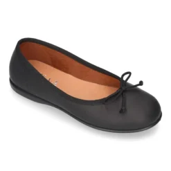 Bailarina Niña Piel Napa lavable con lazo ajustable.