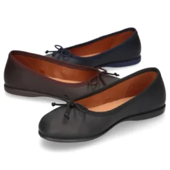 Bailarina Niña Piel Napa lavable con lazo ajustable.