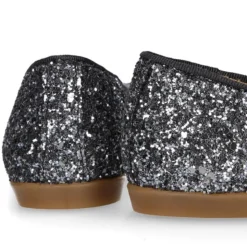 Bailarina niña tipo LUXURY COLLECTION con lazo terciopelo en piel con glitter.