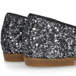 Bailarina niña tipo LUXURY COLLECTION con lazo terciopelo en piel con glitter.
