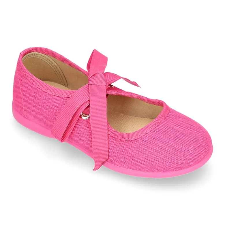 Bailarina o mercedita tipo angelito en lona algodón de vestir.