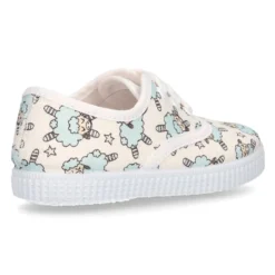 Bamba con cordones en lona con diseño de OVEJITAS.