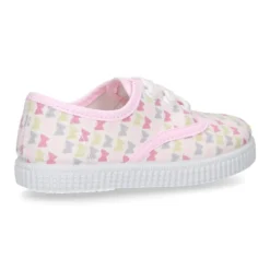 Bamba niña con cordones en lona con estampado MARIPOSAS.