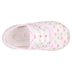 Bamba niña con cordones en lona con estampado MARIPOSAS.