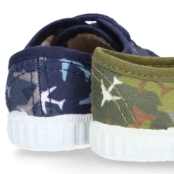Bamba niño con cordones en lona con estampado AVIONES.