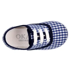 Bamba niños en lona VICHY con cordones.