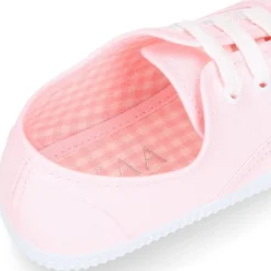 Bamba niños lisa clásica en lona algodón con cordones.