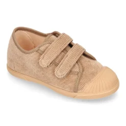 Bamba niños tipo zapatilla sin cordones y puntera en PANA.