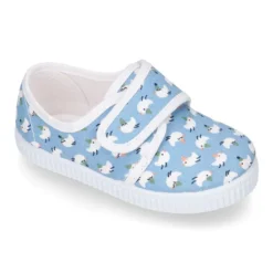 Bamba sin cordones en lona con estampado POLLITOS.