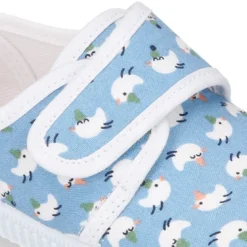Bamba sin cordones en lona con estampado POLLITOS.