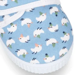 Bamba sin cordones en lona con estampado POLLITOS.