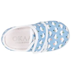 Bamba sin cordones en lona con estampado POLLITOS.