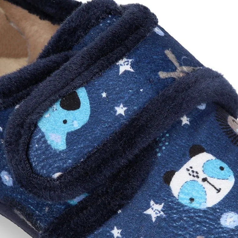 Blucher casa niños sin cordones en lana con ANIMALES.