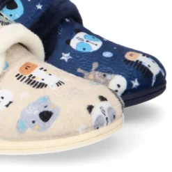 Blucher casa niños sin cordones en lana con ANIMALES.