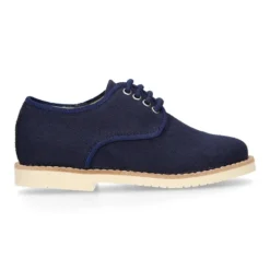 Blucher de niño ceremonia en lino natural en colores de moda.