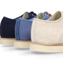 Blucher de niño ceremonia en lino natural en colores de moda.