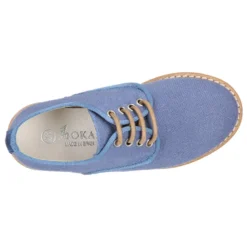 Blucher de niño ceremonia en lino natural en colores de moda.