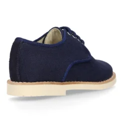Blucher de niño ceremonia en lino natural en colores de moda.
