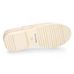 Blucher niño ceremonia con cordones en piel napa beige.