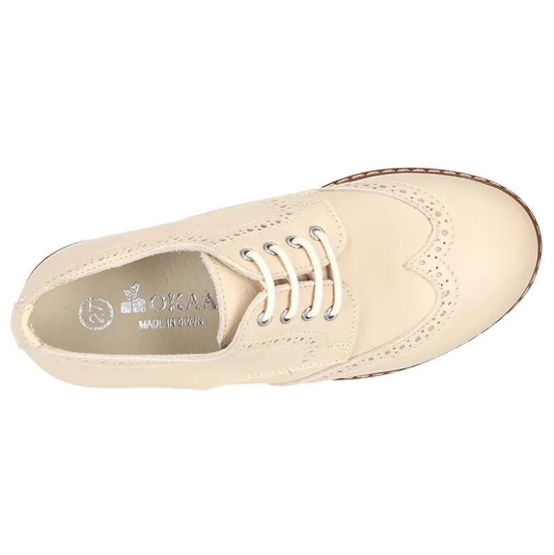 Blucher niño CEREMONIA en piel napa beige.