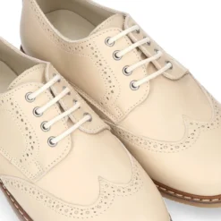 Blucher niño CEREMONIA en piel napa beige.