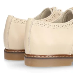 Blucher niño CEREMONIA en piel napa beige.