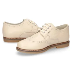 Blucher niño CEREMONIA en piel napa beige.