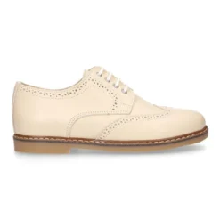 Blucher niño CEREMONIA en piel napa beige.