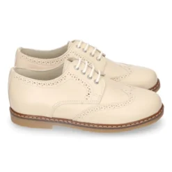 Blucher niño CEREMONIA en piel napa beige.