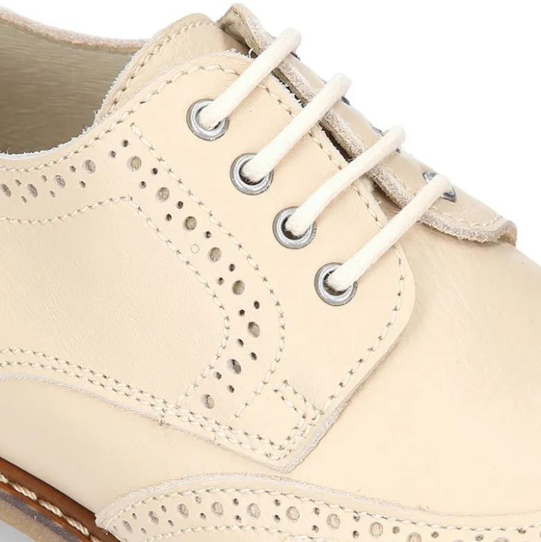 Blucher niño CEREMONIA en piel napa beige.
