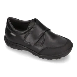 Blucher niño colegial con cierre adherente y puntera reforzada en piel PREMIUM.
