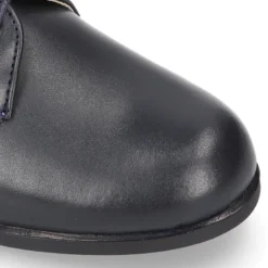 Blucher niño colegial en piel napa azul marino.