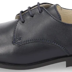 Blucher niño colegial en piel napa azul marino.