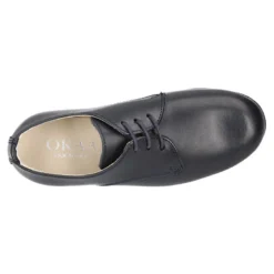 Blucher niño colegial en piel napa azul marino.