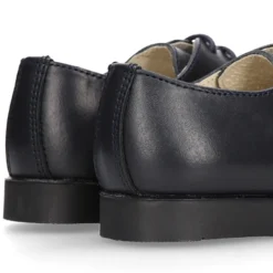 Blucher niño colegial en piel napa azul marino.