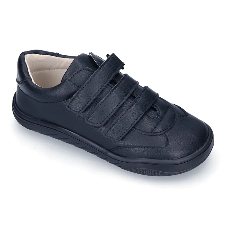 Blucher niño colegial respetuoso Okaa Flex en azul marino..