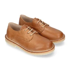 Blucher niño cordones en piel CUERO.