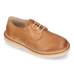 Blucher niño cordones en piel CUERO.