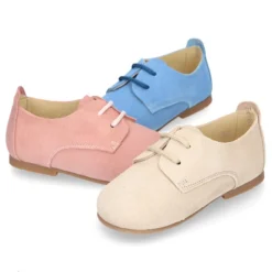 Blucher niño primavera con cordones en piel SERRAJE.