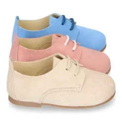 Blucher niño primavera con cordones en piel SERRAJE.