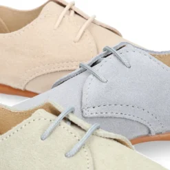 Blucher Niños ceremonia en piel serraje en colores pastel.