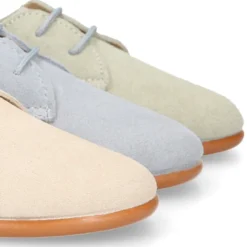 Blucher Niños ceremonia en piel serraje en colores pastel.