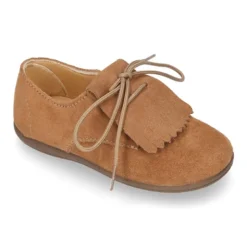 Blucher Niños con cordones y FLECOS en piel Serraje.