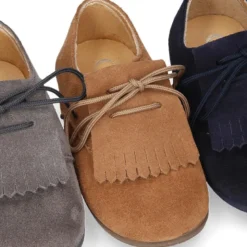 Blucher Niños con cordones y FLECOS en piel Serraje.