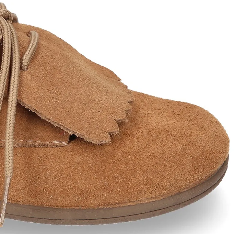 Blucher Niños con cordones y FLECOS en piel Serraje.