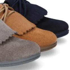Blucher Niños con cordones y FLECOS en piel Serraje.