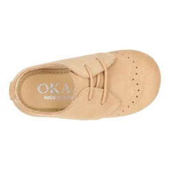 Blucher niños con cordones y picados en piel Serraje.